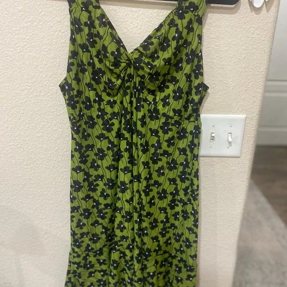 CAbi reversible Dress Black & White Zebra on one side. green on other side. - Picture 3 of 9